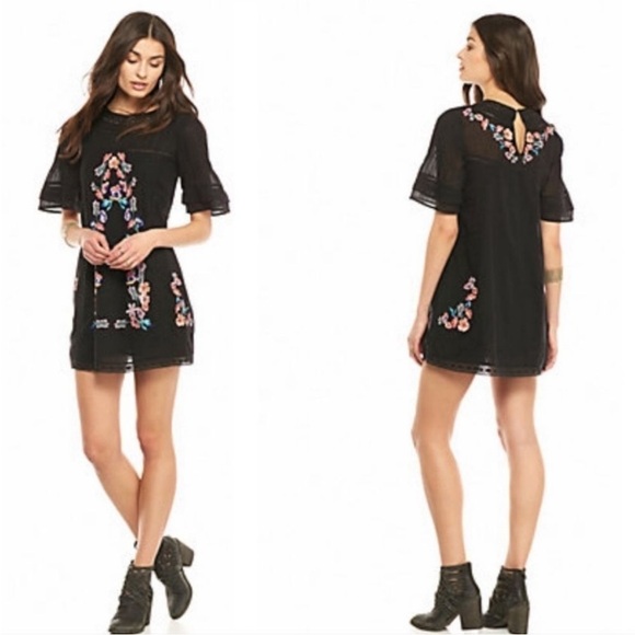 Free People Perfectly Victorian Black Embroidered Dress - Picture 5 of 16
